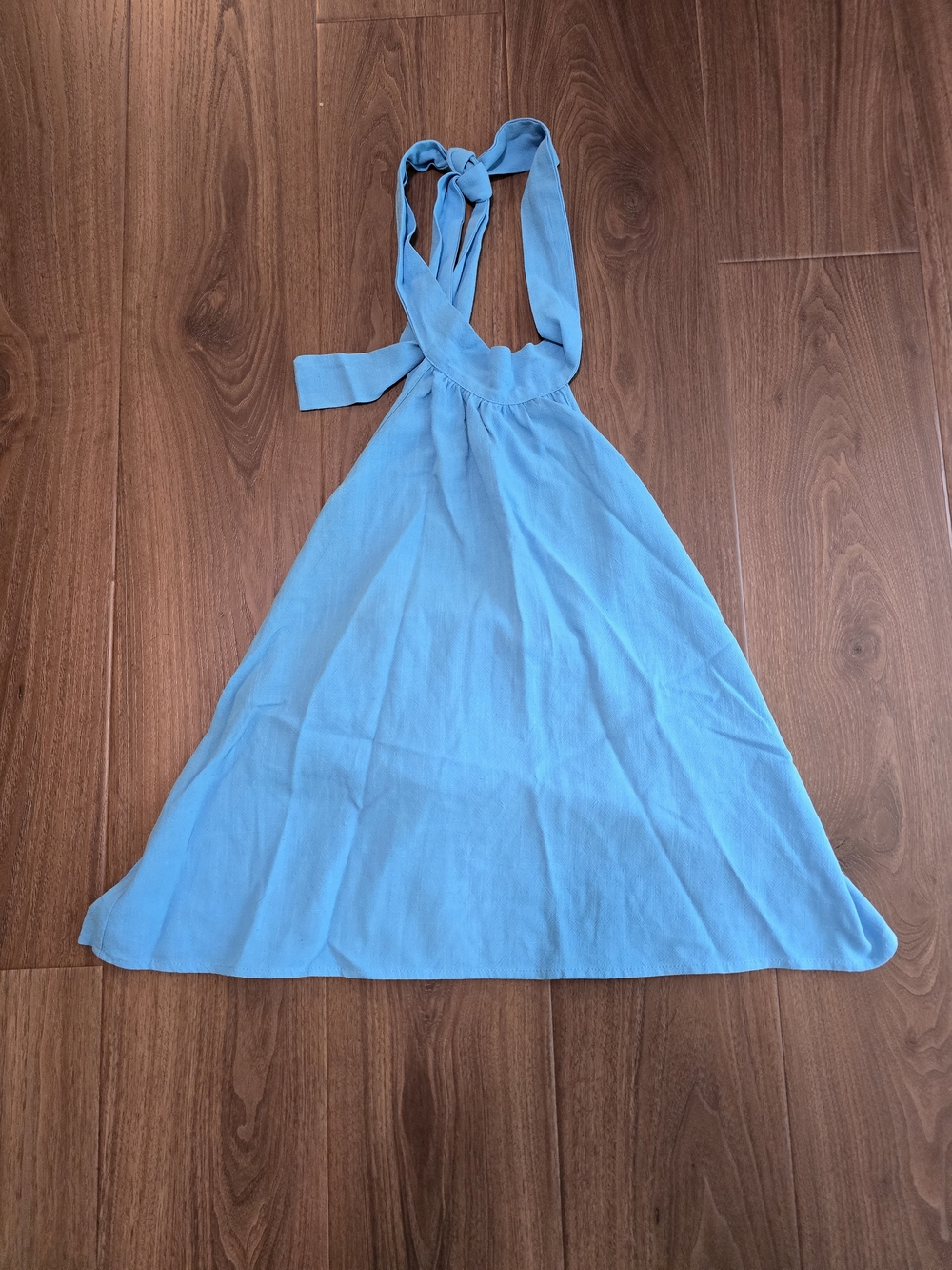 Pink Lily Teal-Blue Halter Dress for Girls
